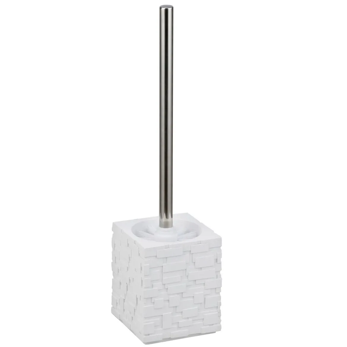 Wall white spazzola wc in poliresina bianca 10x10 h12/38.5 cm