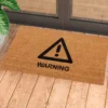 Warning zerbino in fibre di cocco con retro antiscivolo 75x45 cm