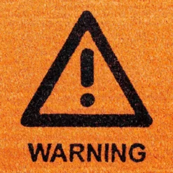 Warning zerbino in fibre di cocco con retro antiscivolo 75x45 cm