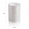 Wave bicchiere portaspazzolini poliresina bianca opaca d7.5 h11 cm