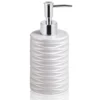 Wave dispenser portasapone poliresina bianca opaca d7.5 h17 cm