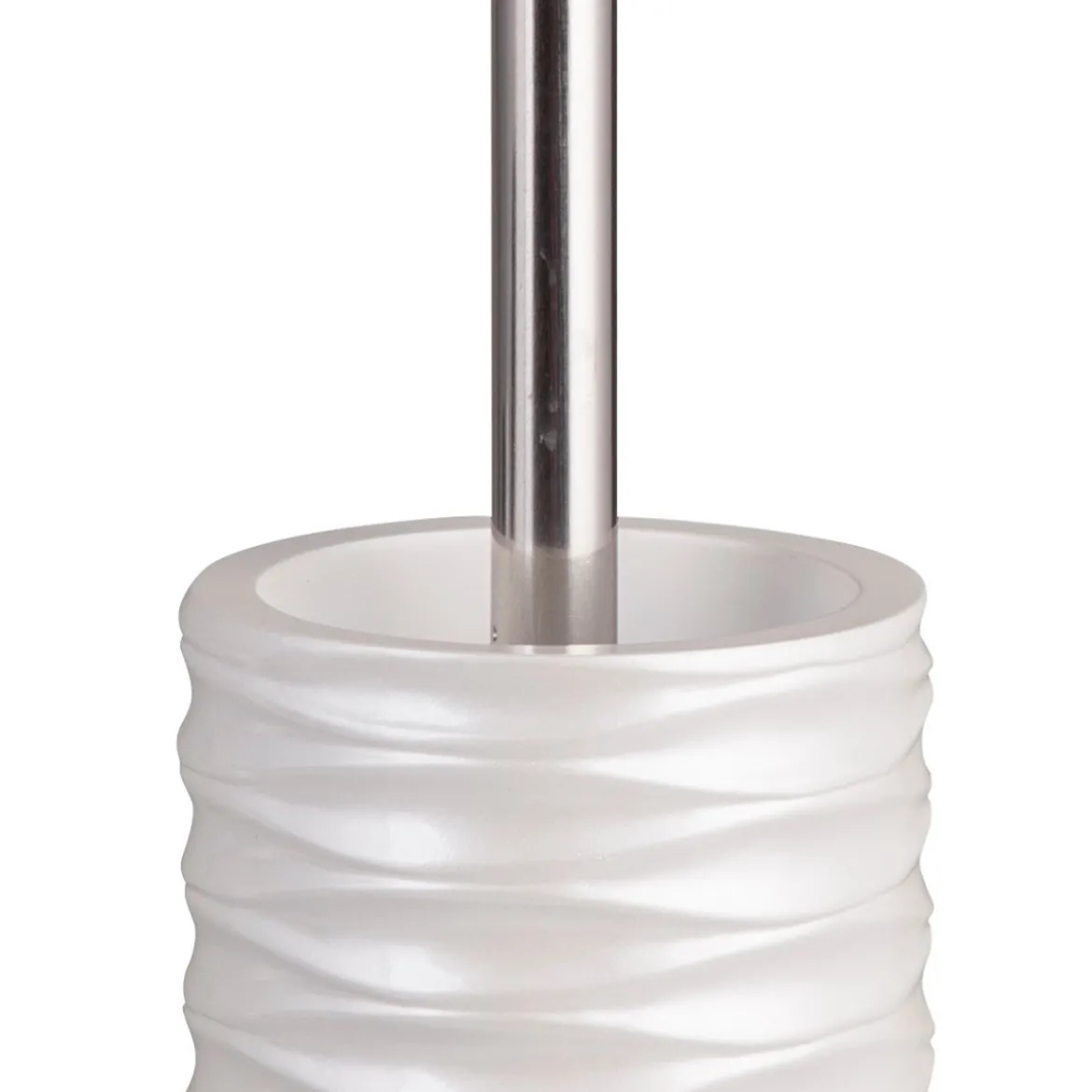Wave portaspazzolino toilette poliresina bianca opaca d9.4 h37.5 cm
