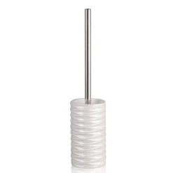 Wave portaspazzolino toilette poliresina bianca opaca d9.4 h37.5 cm