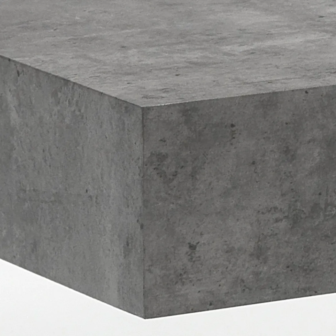 Waver cement tavolino in vetro piano finitura cemento 60x110 h40x cm