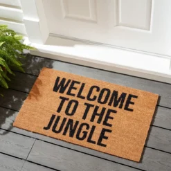 Welcome to the jungle zerbino in fibre di cocco con retro antiscivolo 75x45 cm