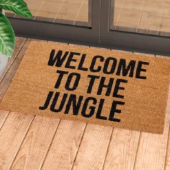 Welcome to the jungle zerbino in fibre di cocco con retro antiscivolo 75x45 cm