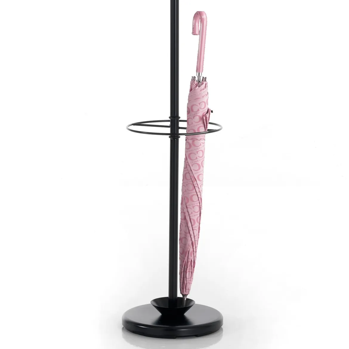 Wells-b appendiabiti / portaombrelli in acciaio nero opaco d28xh180 cm