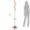 Wells-b gold appendiabiti porta ombrelli acciaio verniciato oro rosa lucido rose gold h180 d28