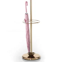 Wells-b gold appendiabiti porta ombrelli acciaio verniciato oro rosa lucido rose gold h180 d28