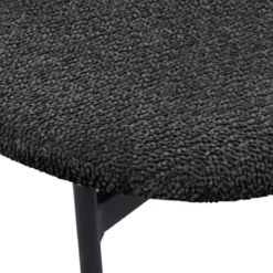 Werza Antracite sedia Imbottita tessuto antracite effetto melange struttura metallo nero opaco impilabile h81 l47 p58