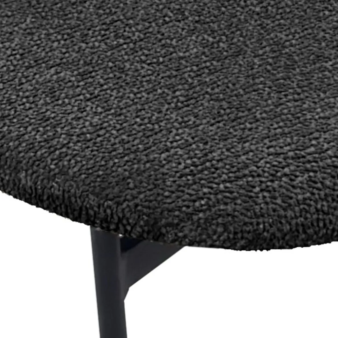 Werza Antracite sedia Imbottita tessuto antracite effetto melange struttura metallo nero opaco impilabile h81 l47 p58