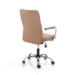 Wichita brown sedia da ufficio regolabile e girevole in pelle sintetica di colore marrone con ruote 56x66 h92/102 cm