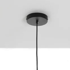 Wien b lampadario rivestito in tessuto colorato grigio bianco e paglia di vienna cn cavo regolabile d39 h46 cm