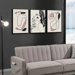 Woman composizione 3 quadri h70 l50 p3 cm