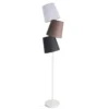 Wry colours lampada da terra marrone in metallo avorio con paralume in stoffa colorata 33x25 h162 cm