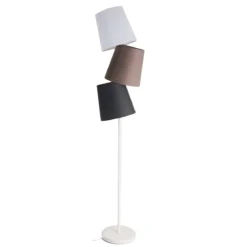 Wry colours lampada da terra marrone in metallo avorio con paralume in stoffa colorata 33x25 h162 cm