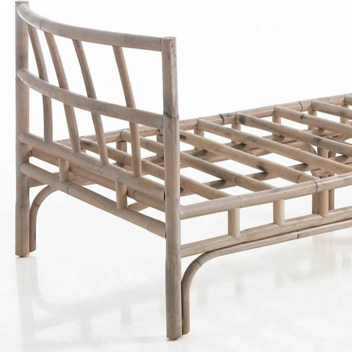 Yanni basamento in rattan sbiancato per 2 elementi kamar 182x80xh70 cm