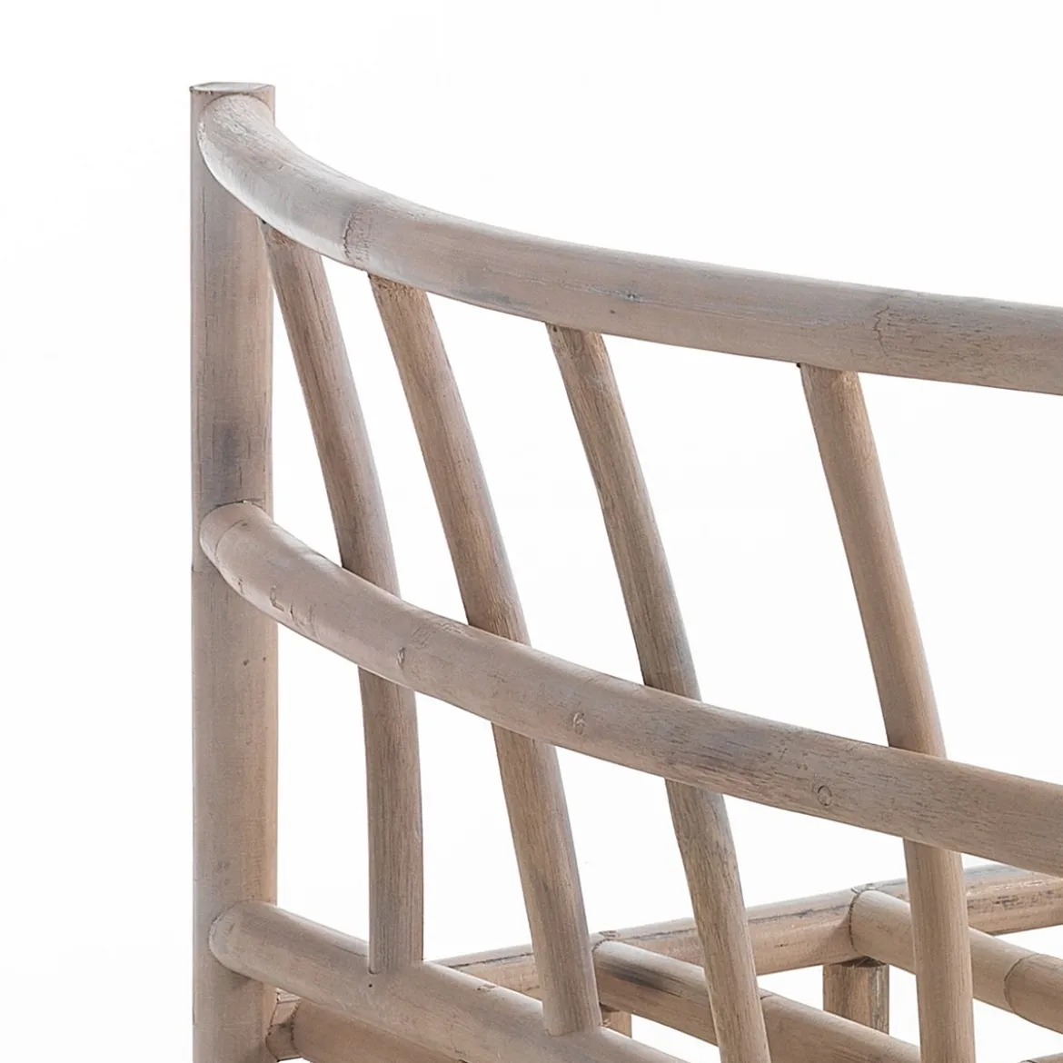 Yanni basamento in rattan sbiancato per 2 elementi kamar 182x80xh70 cm