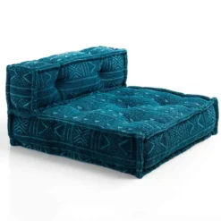 Yara blue elemento centrale rivestimento cotone 100% blu 80x80xh40 cm