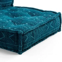 Yara blue elemento centrale rivestimento cotone 100% blu 80x80xh40 cm