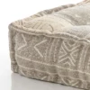 Yara brown /beige pouf quadrato in cotone marrone/beige con imbottitura tessile 80x80x20 cm