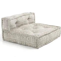 Yara brown elemento centrale in cotone marrone con imbottitura tessile interna 80x80x40 cm