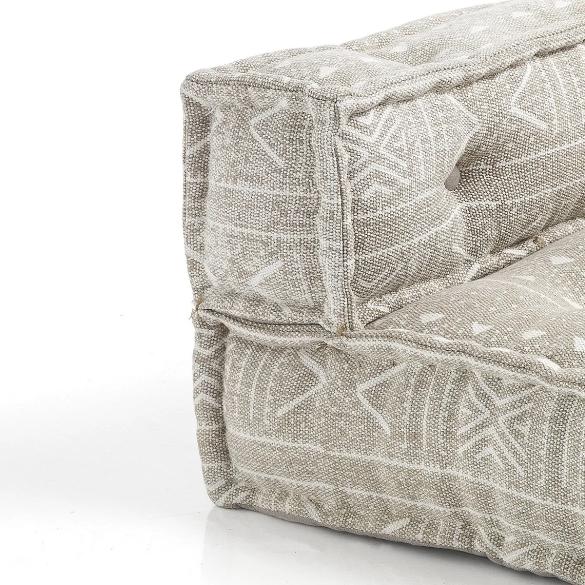 Yara brown elemento centrale in cotone marrone con imbottitura tessile interna 80x80x40 cm