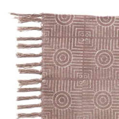 Yara brown tappeto brown programma cotone 100% beige con nappe 195x115 cm