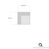 Yara dark grey elemento angolare in cotone dark grey con ricami e decorazioni artigianali 80x80x40 cm