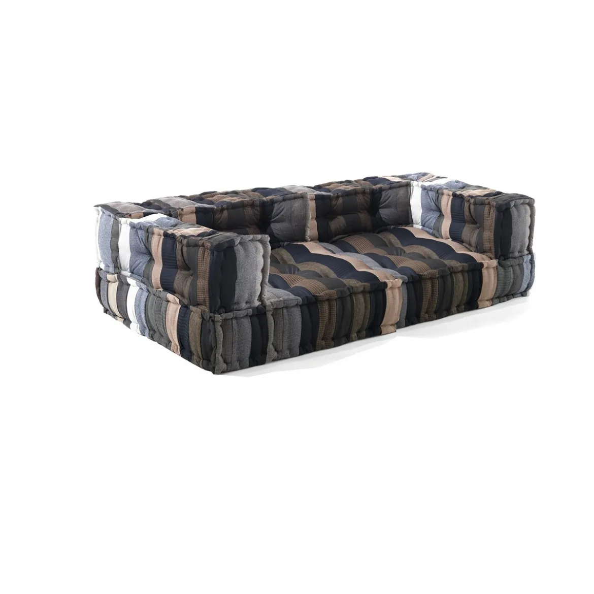 Yara divano 2 posti tessuto effetto lana non sfoderabile interno in fibre cm 160x80x40