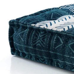 Yara high poltrona / chaise longue composizione 33 rivestimento cotone 100% patchwork blu 80x80xh60 cm