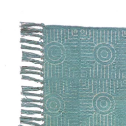 Yara light blue tappeto light blue programma cotone 100% azzurro con nappe 195x115 cm