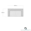 Yara lines divano 2 posti rivestimento cotone bianco dimensioni l160 p80 h40 cm