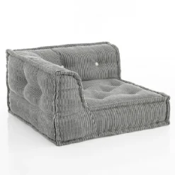 Yara lines elemento angolare rivestimento cotone bianco dimensioni l80 p80 h40 cm seduta l60 p60 h20