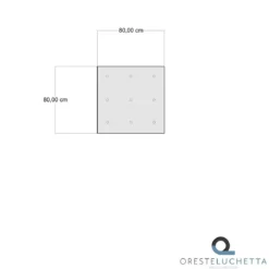 Yara lines pouf quadrato rivestimento cotone bianco dimensioni l80 p80 h20 cm (h35 con bancale)