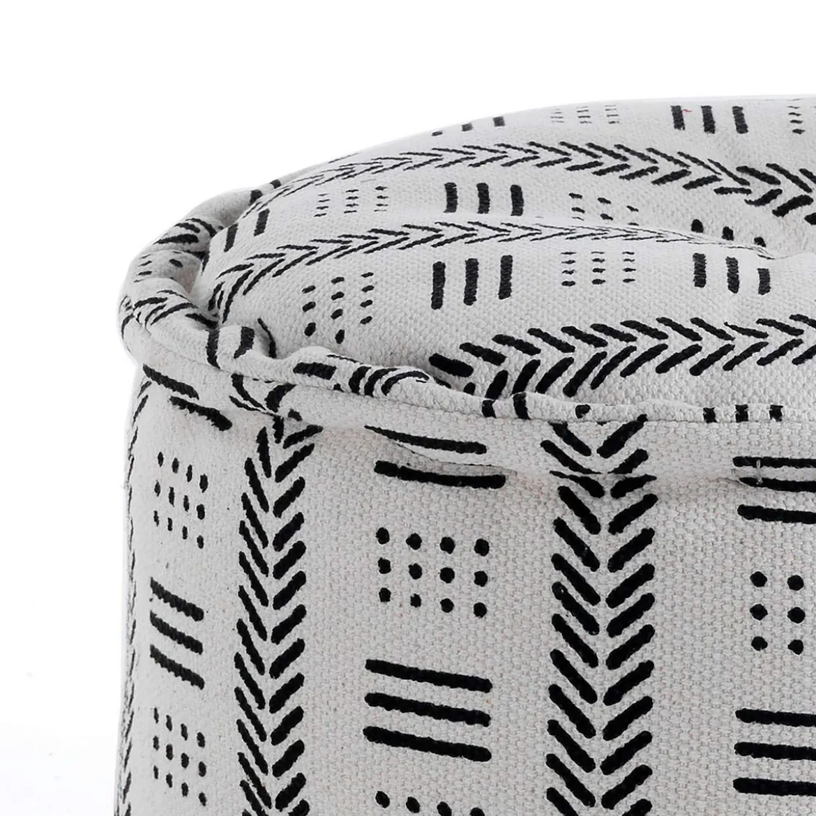 Yara morse pouf rotondo cotone 100% made in india d50 h30 cm