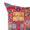 Yara red patch cuscino cotone 100% patchwork rosso 52x52 cm