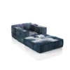 Yara white/blue patch poltrona/chaise longue composizione 44 rivestimento cotone 100% patchwork blu e bianco 80x80xh60 cm
