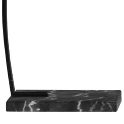 Yet black lampada da terra in metallo nera e base in marmo nero 160x50xh205 cm