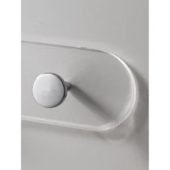 4you appendiabiti da parete in acrilico trasparente e metallo cromato 45x4xh6 cm