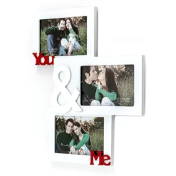 You & me porta foto da parete in legno bianco h.315 l.36 p.24 cm