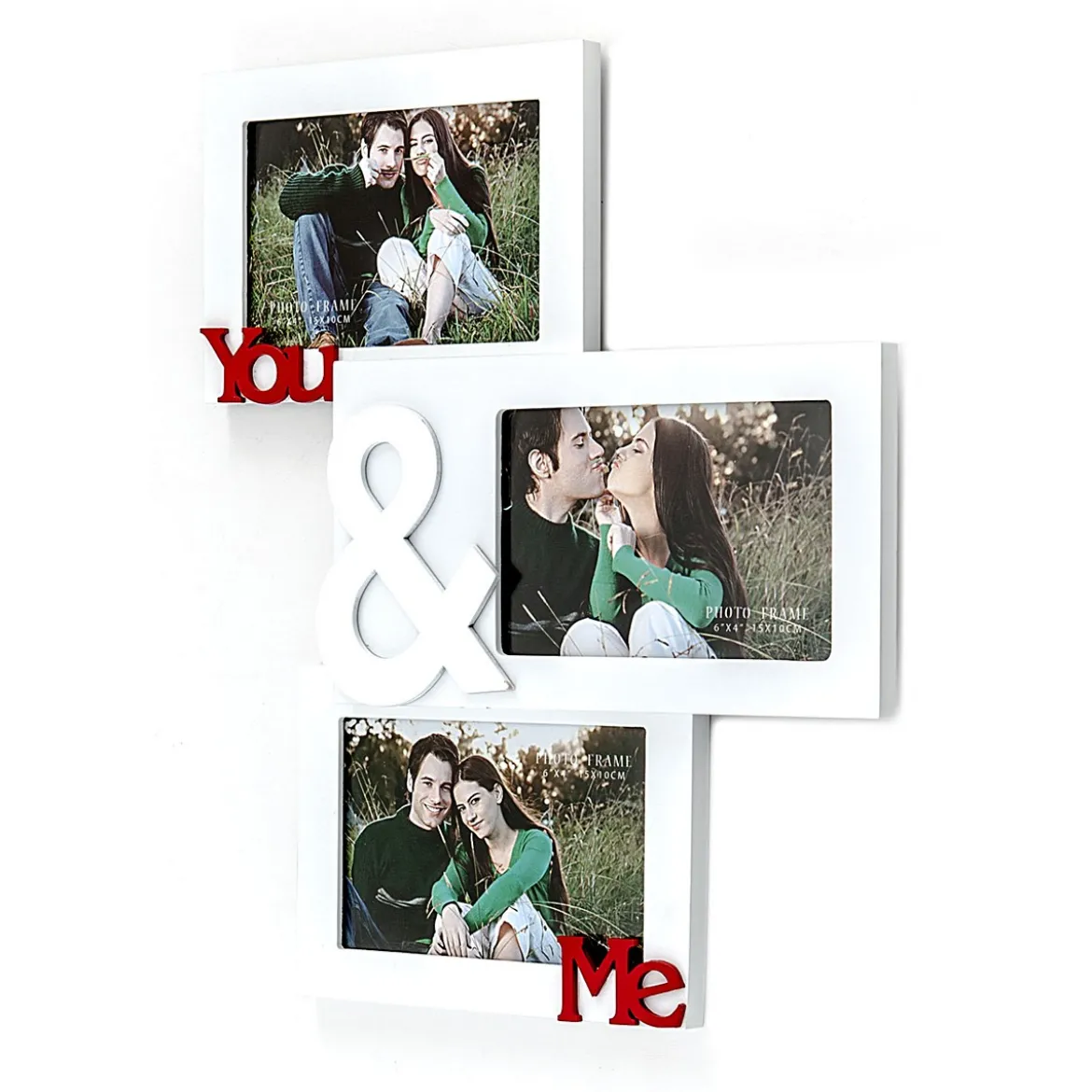 You & me porta foto da parete in legno bianco h.315 l.36 p.24 cm