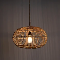 Yvon lampadario in rattan cm. d. 51 x h.30