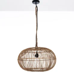 Yvon lampadario in rattan cm. d. 51 x h.30